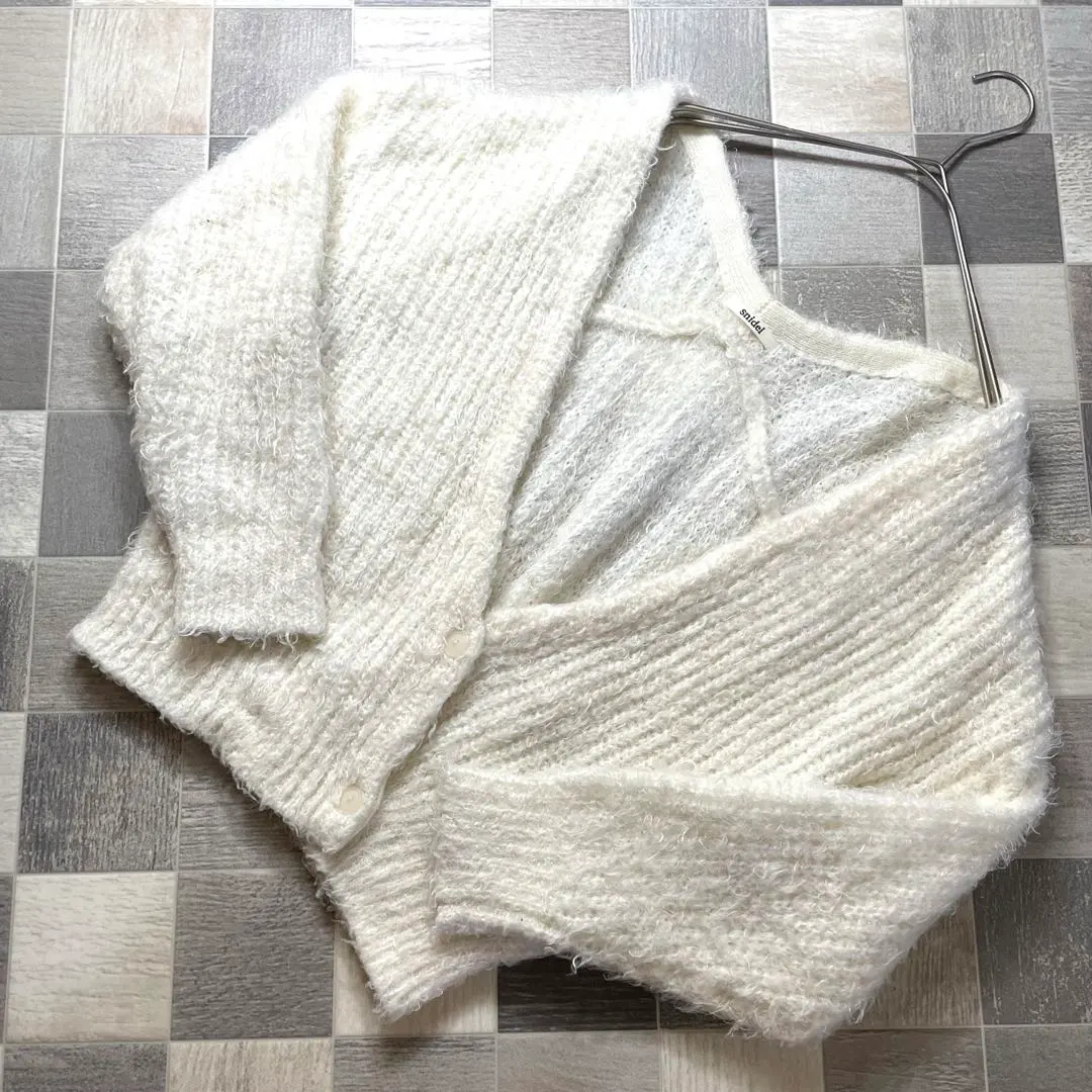 snidel シャギーニットカーディガン